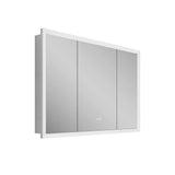 ANGELES HOME 48 in. W x 32 in. H Rectangular Aluminum Anti-Fog LED Medicine Cabinet with Mirror