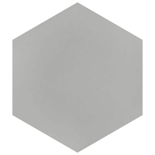 Merola Tile Textile Hex Silver 8-5/8 in. x 9-7/8 in. Porcelain Floor and Wall Tile (11.56 sq. ft. / case)