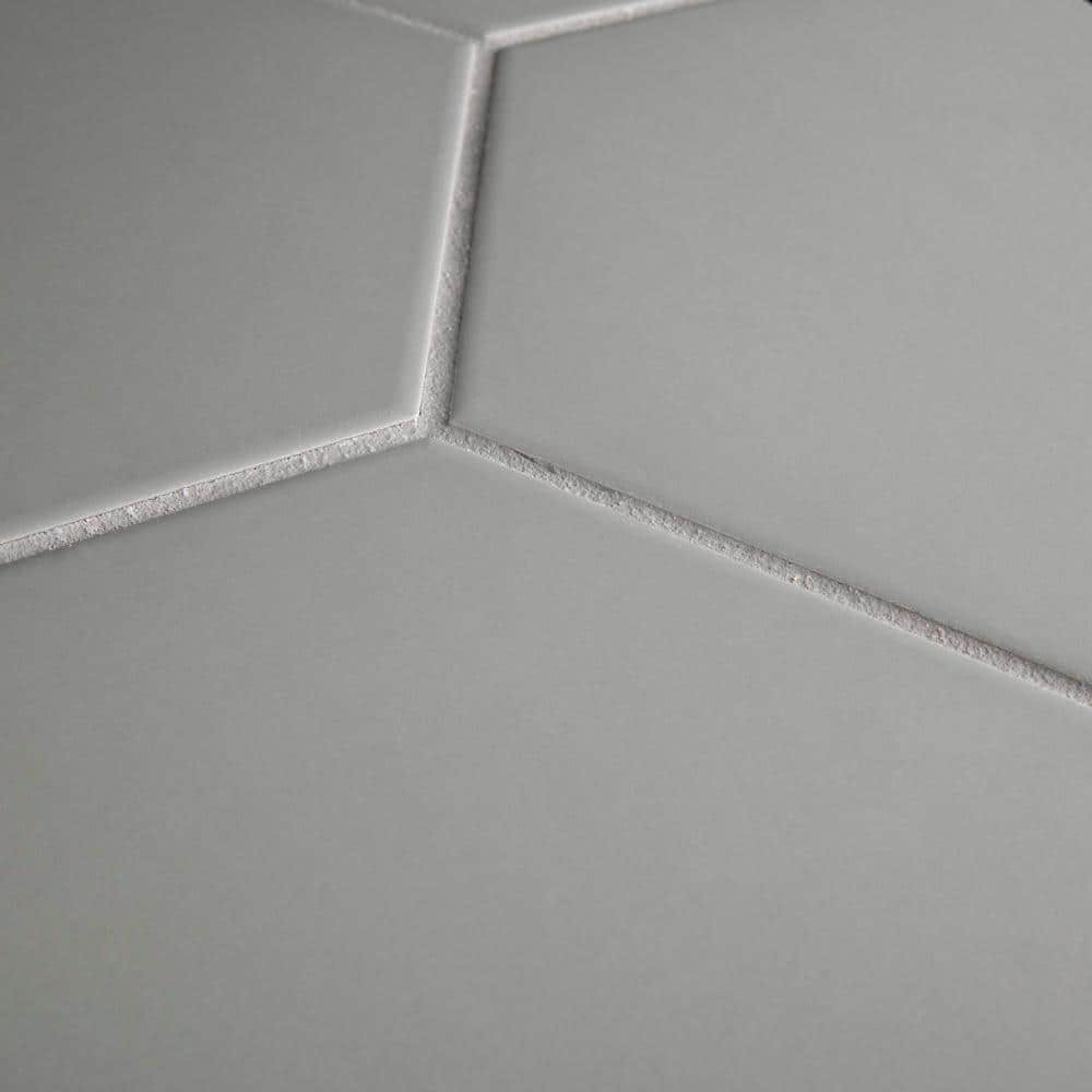 Merola Tile Textile Hex Silver 8-5/8 in. x 9-7/8 in. Porcelain Floor and Wall Tile (11.56 sq. ft. / case)