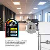 Metalux 2 ft. x 4 ft. Integrated LED Panel Light, Selectable 4800/3350/2500 Lumens and 3500/4000/5000 Sel CCT