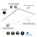 Metalux 2 ft. x 4 ft. Integrated LED Panel Light, Selectable 4800/3350/2500 Lumens and 3500/4000/5000 Sel CCT
