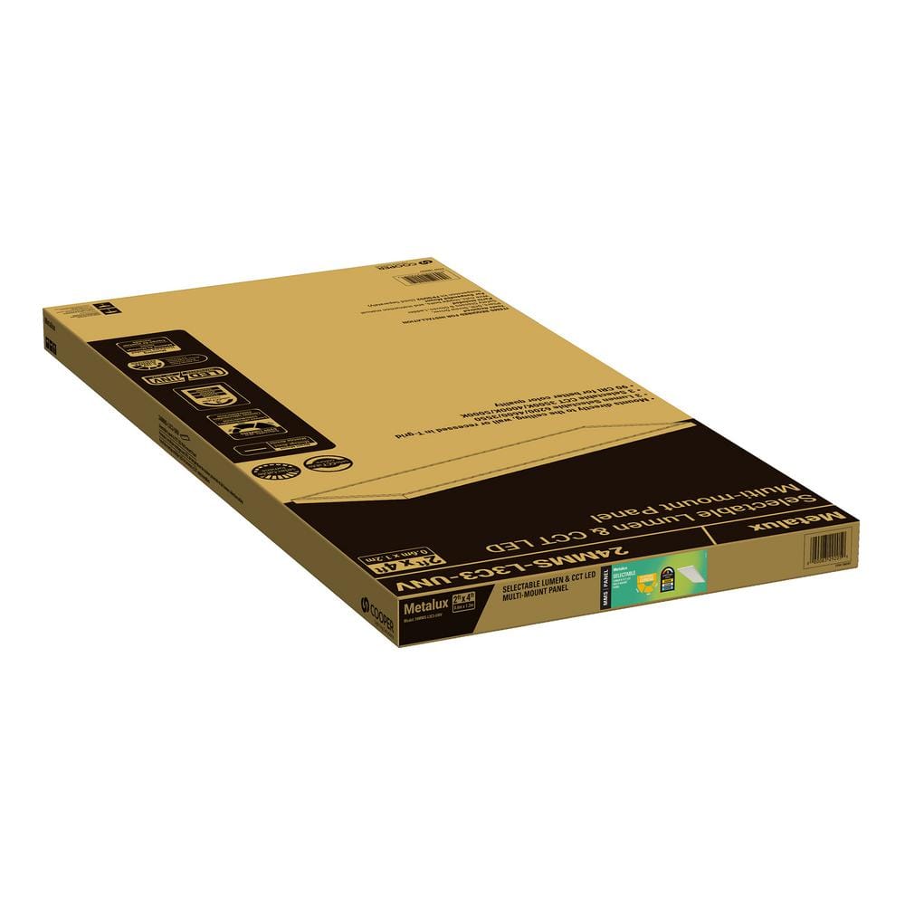 Metalux 2 ft. x 4 ft. Integrated LED Panel Light, Selectable 4800/3350/2500 Lumens and 3500/4000/5000 Sel CCT