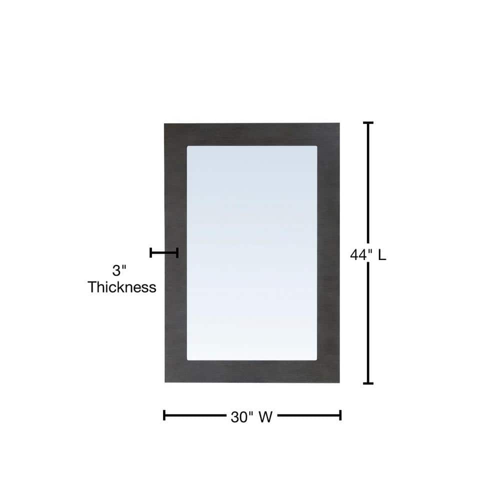 James Martin Vanities Metropolitan 30" x 44" Silver Oak Wall Mirror