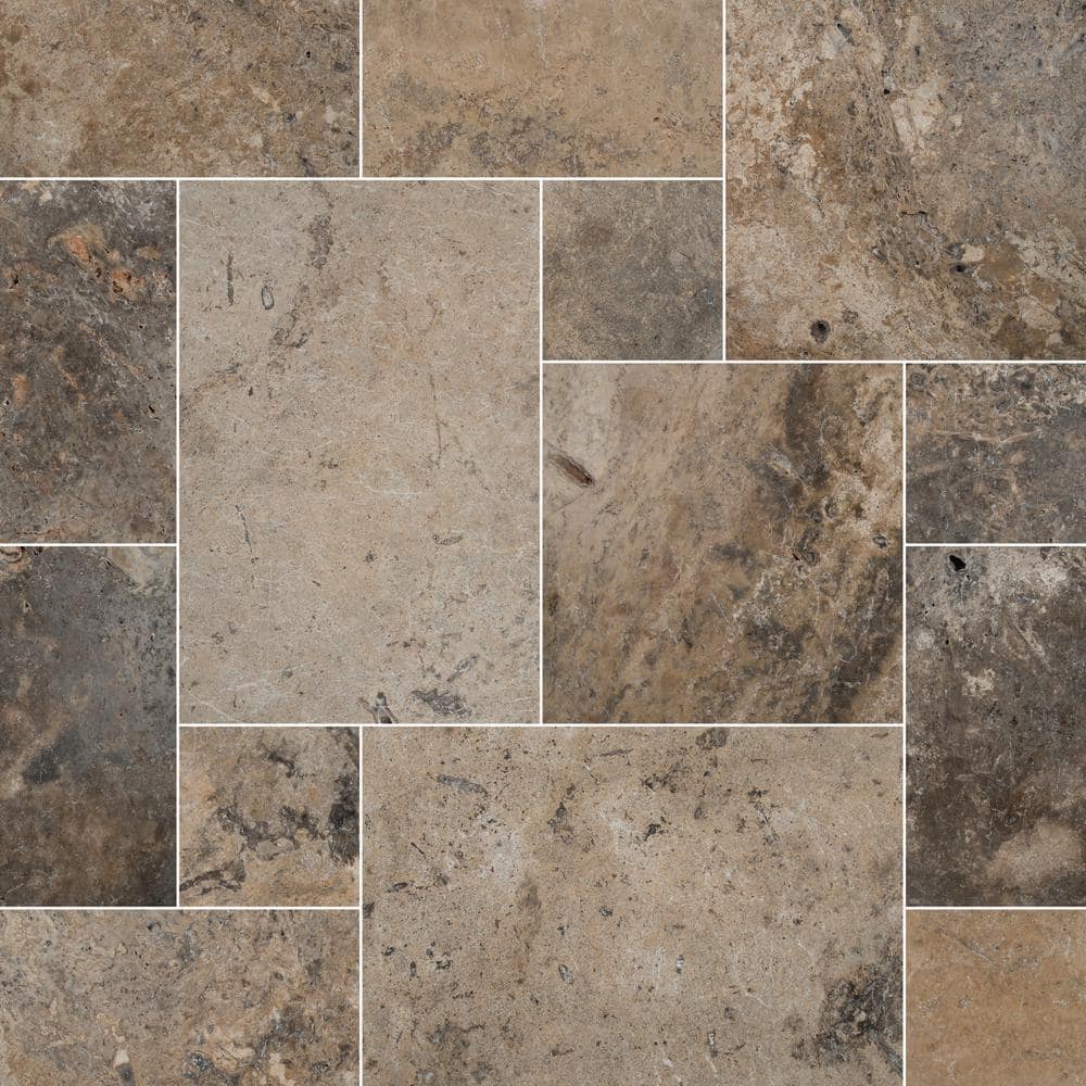 MSI Silver 10 Piece Tumbled Travertine Paver Tile Kit (480 Sq. ft. / Pallet)