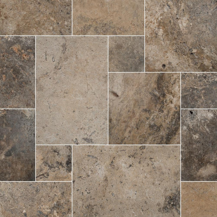 MSI Silver 10 Piece Tumbled Travertine Paver Tile Kit (480 Sq. ft. / Pallet)