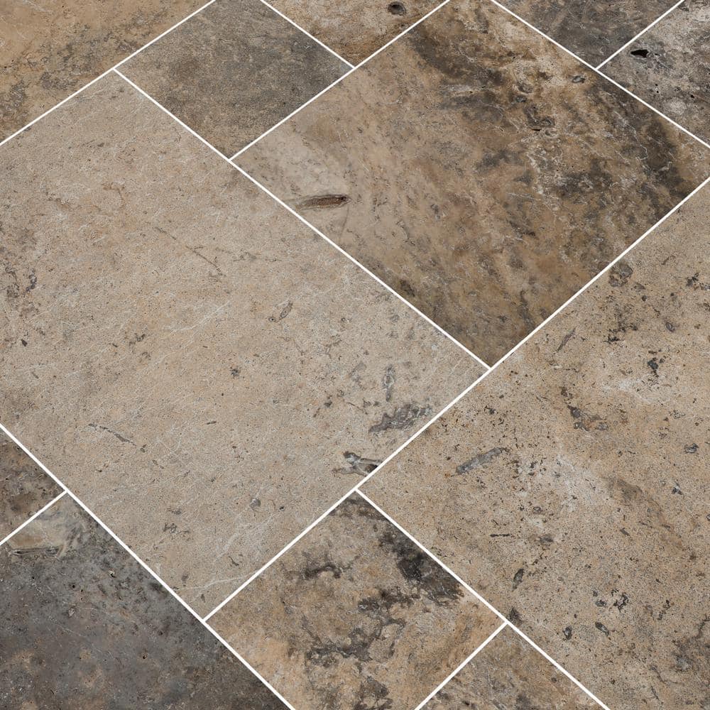 MSI Silver 10 Piece Tumbled Travertine Paver Tile Kit (160 Sq. ft. / Pallet)
