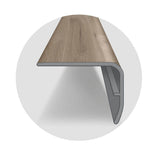 PERFORMANCE ACCESSORIES Silver Vinyl Stair Nose Molding — 1.32 in. Thick x 1.88 in. Wide x 78.7 in. Length