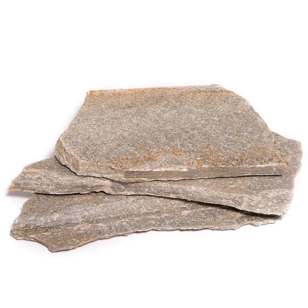 Southwest Boulder & Stone 60 sq. ft. 18 in. x 12 in. x 2 in. Silver Quartzite Natural Flagstone for Landscape, Gardens and Pathways