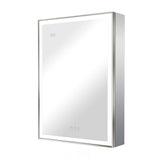 QueenFun Nova 24 in. W x 32 in. H Rectangular Aluminum Recessed/Wall Mount Dimmable Fogless Lighted Medicine Cabinet with Mirror