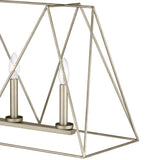 Progress Lighting Ferncroft 5-Light Silver Ridge Chandelier with Antique Nickel Accents