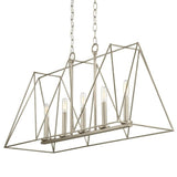 Progress Lighting Ferncroft 5-Light Silver Ridge Chandelier with Antique Nickel Accents