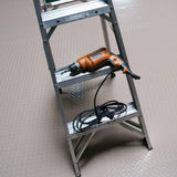 Rubber-Cal Diamond-Plate Metallic 4 ft. x 4 ft. Silver PVC Flooring (16 sq. ft.)