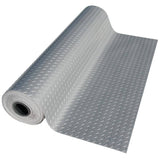 Rubber-Cal Diamond-Plate Metallic 4 ft. x 5 ft. Beige PVC Flooring (20 sq. ft.)