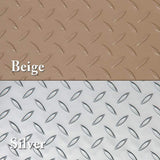 Rubber-Cal Diamond-Plate Metallic 4 ft. x 20 ft. Silver PVC Flooring (80 sq. ft.)