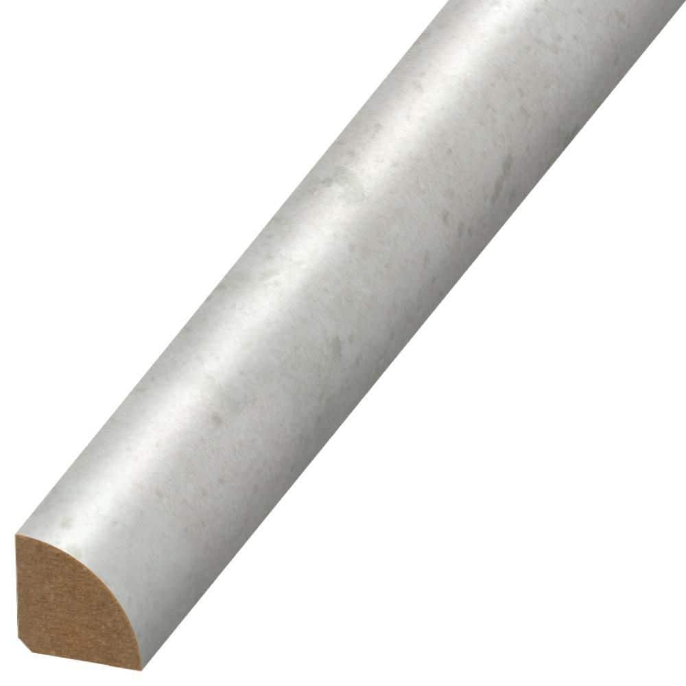 DuraDecor Classy Chic Silver Screen 0.75 in. T x 0.75 in. W x 94 in. L Quarter Round Molding