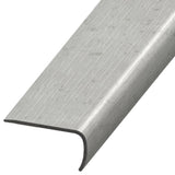 DuraDecor Classy Chic Silver Screen 1 in. T x 2 in. W x 94 in. L Stair Nose Molding