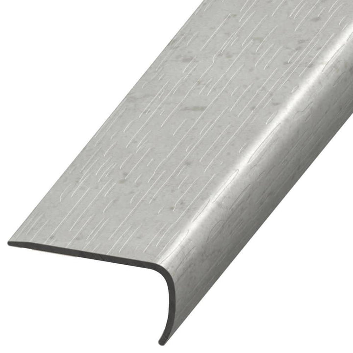 DuraDecor Classy Chic Silver Screen 1 in. T x 2 in. W x 94 in. L Stair Nose Molding