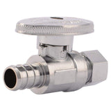 SharkBite Brass 1/2-in PEX Barb x 3/8-in OD Compression Quarter Turn Straight Valve