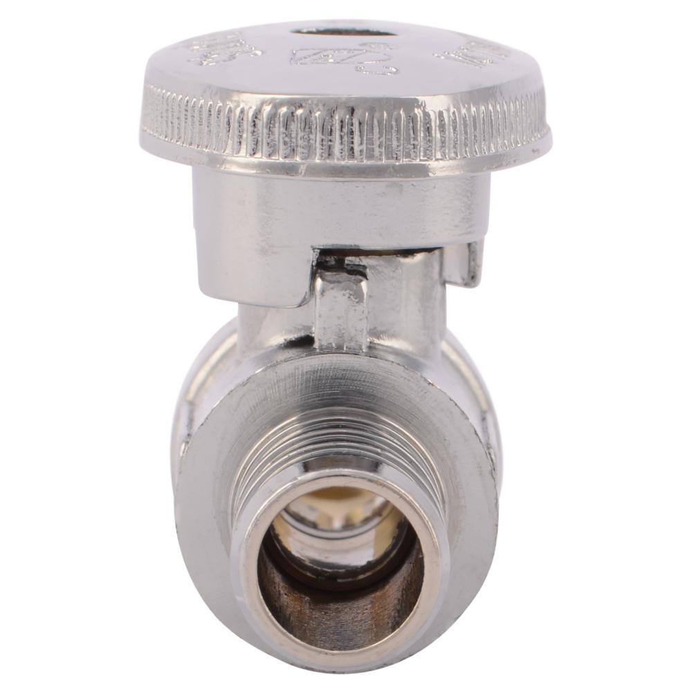 SharkBite Brass 1/2-in PEX Barb x 3/8-in OD Compression Quarter Turn Straight Valve