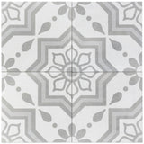 Ivy Hill Tile Sintra Silver Sky Encaustic 9 in. x 9 in. x 10mm Matte Porcelain Floor and Wall Tile (20 Pieces, 10.65 sq. ft. per Box)