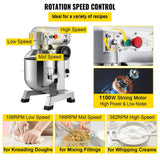 SVOPES 30-Qt Commercial Stand Mixer, 1100W, 3 Speeds with Timer, Stainless Steel Bowl