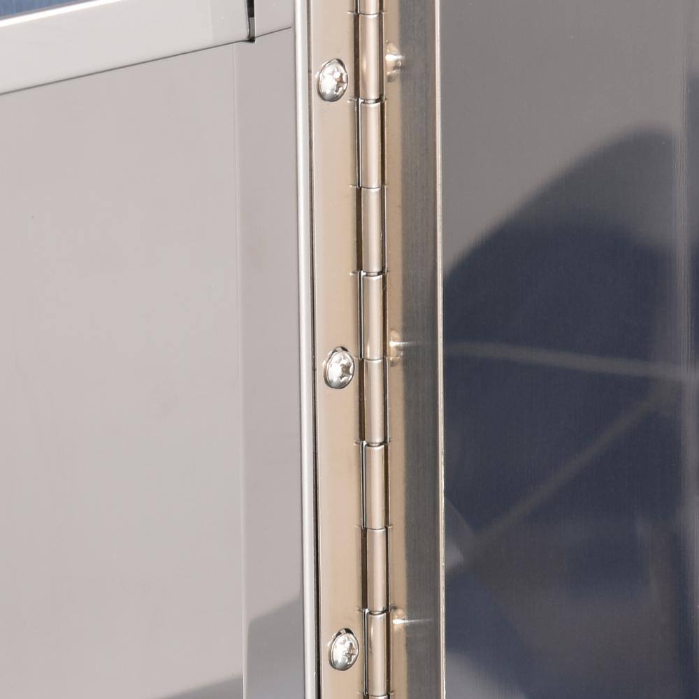 Tileon 19.75 in. W x 27.50 in. H Rectangular Steel Medicine Cabinet with Mirror, Lighted Organizer with 3-Shelves - Silver
