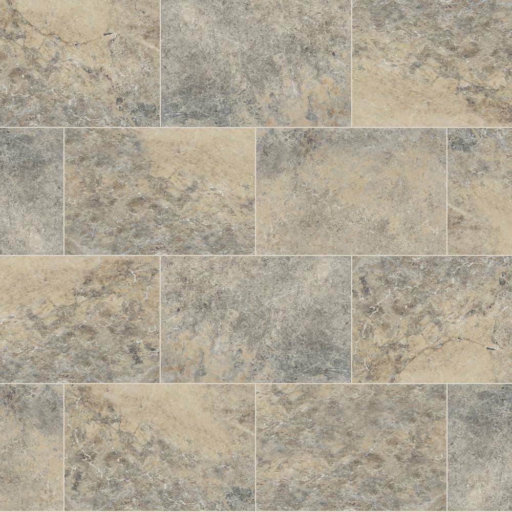 MSI Take Home Tile Sample - 6 in. x 6 in. x 1.18 in. Silver Tumbled Travertine Paver Tile (0.25 sq. ft.)