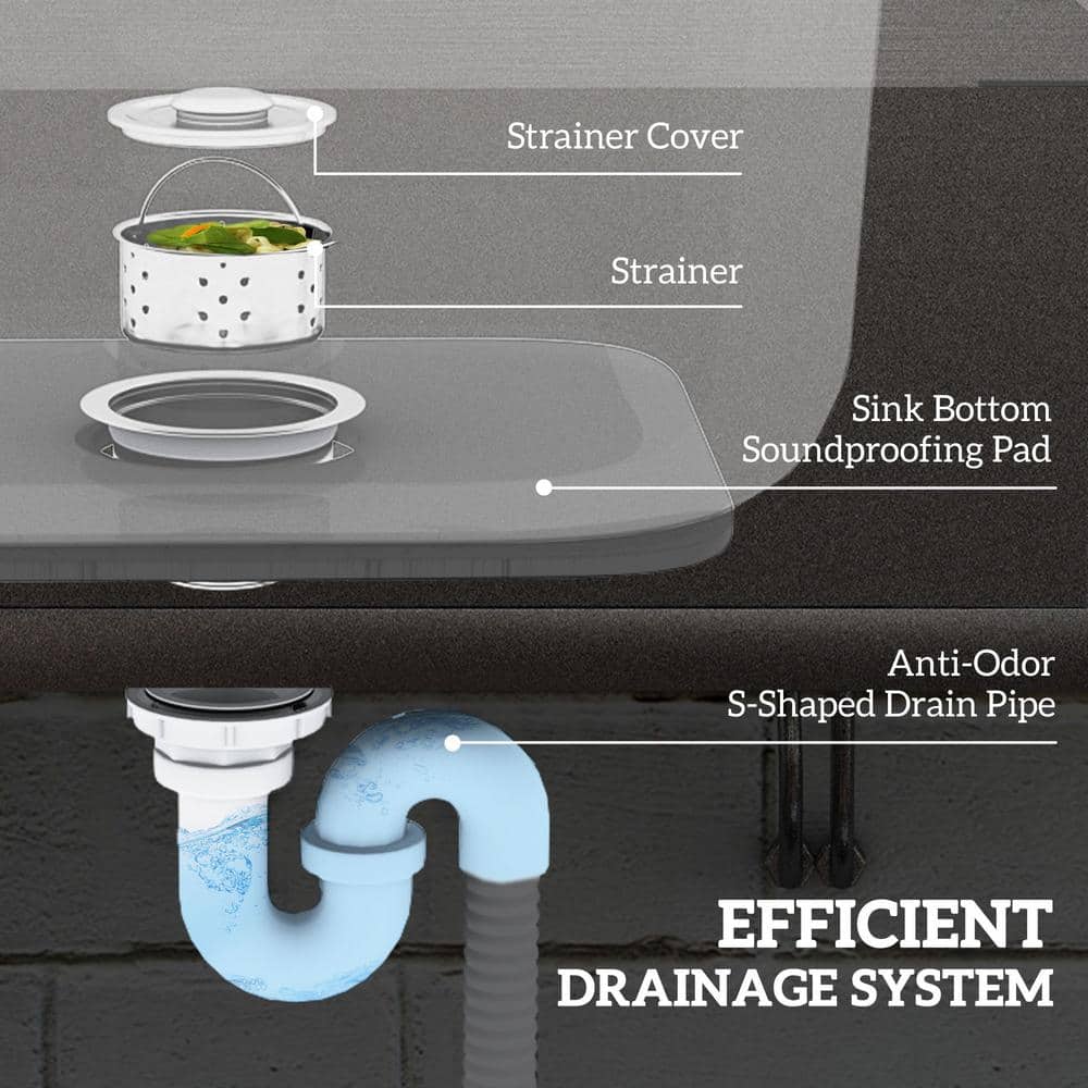 Unbranded 21.70 in. D x 19.70 in. W Freestanding Laundry/Utility Sink with Cold and Hot Water Pipe and Storage Shelf in Silver