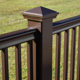 Fiberon CountrySide 5 in. x 5 in. x 108 in. Simply Brown Capped Composite Beveled Post Sleeve