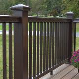 Fiberon CountrySide 5 in. x 5 in. x 39 in. Simply Brown Capped Composite Beveled Post Sleeve
