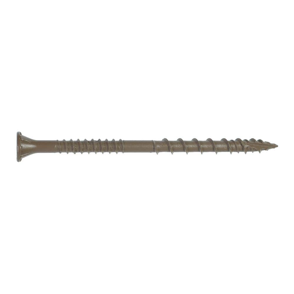 Simpson Strong-Tie #10 x 3-in T25, Flat Head, Deck-Drive DSV Wood Screw, Quik Guard, Tan (70-Pack)