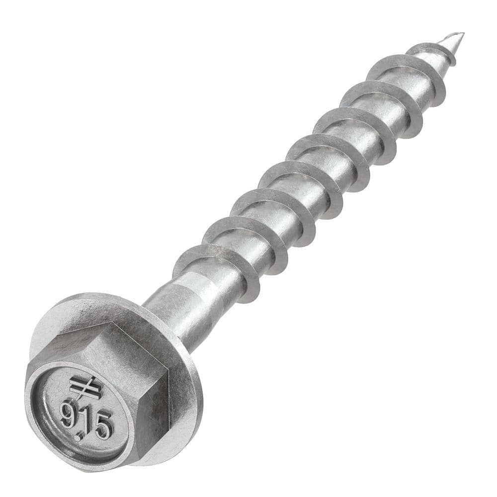 Simpson Strong-Tie #9 x 1-1/2 in. Type 316 Stainless Steel, Hex Drive, Hex Head, Strong-Drive SD Wood Screw (500-Pack)