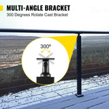 SKYSHALO Cable Railing Post Level Deck Stair Post 42 x 0.98 x 1.97 in. Cable Handrail Post Stainless Steel Brushed Finishing Deck