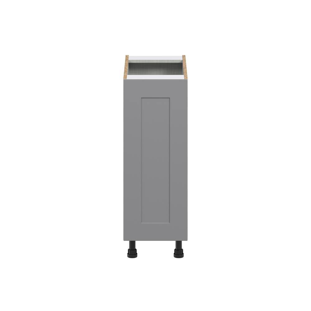 J COLLECTION Bristol Painted Slate Gray Shaker Assembled Pullout Right Spice Rack Kitchen Cabinet (12 in.W x 34.5 in. H x 24 in.D)