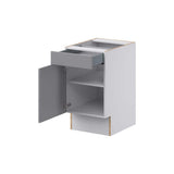 J COLLECTION Bristol Painted Slate Gray Shaker Assembled 18 in.W x 32.5 in.H x 23.75 in.D Accessible ADA 1 Draw Base Kitchen Cabinet
