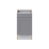 J COLLECTION Bristol Painted Slate Gray Shaker Assembled 18 in.W x 32.5 in.H x 23.75 in.D Accessible ADA 1 Draw Base Kitchen Cabinet