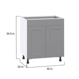 J COLLECTION Bristol 92.5 in. W x 89.5 in. H x 24 in. D Painted Slate Gray Assembled Office Base Cabinet Bundle