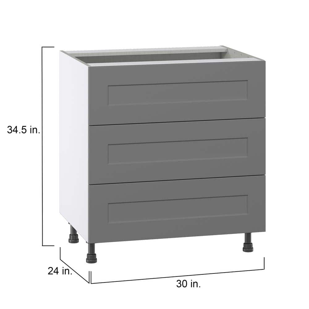 J COLLECTION Bristol 92.5 in. W x 89.5 in. H x 24 in. D Painted Slate Gray Assembled Office Base Cabinet Bundle