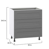 J COLLECTION Bristol 92.5 in. W x 89.5 in. H x 24 in. D Painted Slate Gray Assembled Office Base Cabinet Bundle