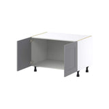 J COLLECTION Bristol Painted Slate Gray Shaker Assembled Apron Front Sink Base Kitchen Cabinet (36 in. W x 24.5 in. H x 24 in. D)