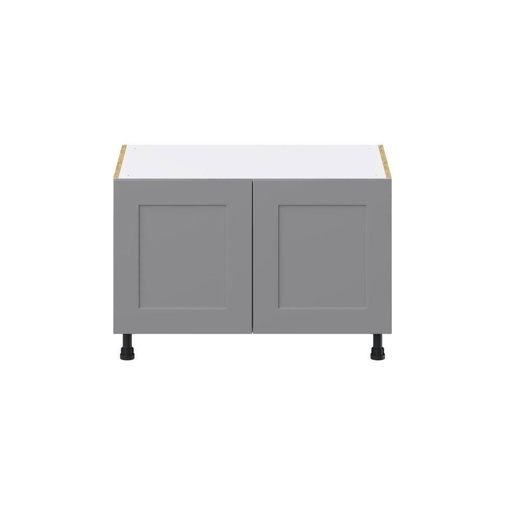J COLLECTION Bristol Painted Slate Gray Shaker Assembled Apron Front Sink Base Kitchen Cabinet (36 in. W x 24.5 in. H x 24 in. D)