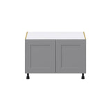 J COLLECTION Bristol Painted Slate Gray Shaker Assembled Apron Front Sink Base Kitchen Cabinet (36 in. W x 24.5 in. H x 24 in. D)