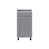 J COLLECTION Bristol Painted Slate Gray Shaker Assembled 18 in. W x 34.5 in. H x 21 in. D Vanity 1 Drawer Base Kitchen Cabinet