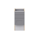J COLLECTION Bristol Painted Slate Gray Shaker Assembled 15 in.W x 30 in.H x 21 in.D Vanity ADA 3 Drawers Base Kitchen Cabinet