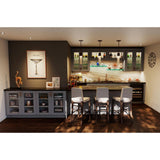 J COLLECTION Bristol Painted Slate Gray Shaker Assembled Wall Diagonal Corner Kitchen Cabinet (24 in. W x 40 in. H x 14 in. D)
