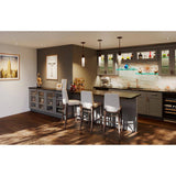 J COLLECTION Bristol Painted Slate Gray Shaker Assembled Wall Diagonal Corner Kitchen Cabinet (24 in. W x 40 in. H x 14 in. D)