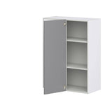 J COLLECTION 30 in. W X 40 in. H X 14 in. D Bristol Painted Slate Gray Shaker Assembled Wall Blindcorner Kitchen Cabinet
