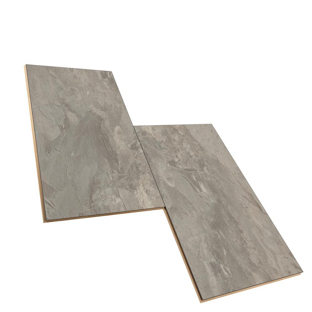 Krono Original Silverado Slate 8mm T x 12.99 in. W Water Resistant Laminate Wood Flooring (24.92 sq. ft./Carton)