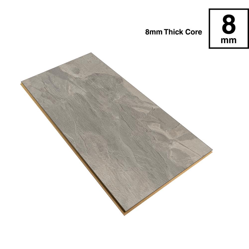Krono Original Silverado Slate 8mm T x 12.99 in. W Water Resistant Laminate Wood Flooring (24.92 sq. ft./Carton)