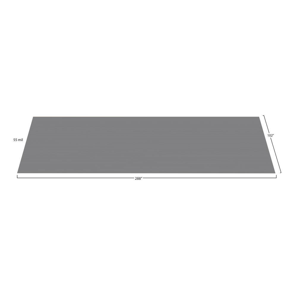 G-Floor Rib 8.5 ft. x 24 ft. Slate Grey Vinyl Garage Flooring Cover and Protector